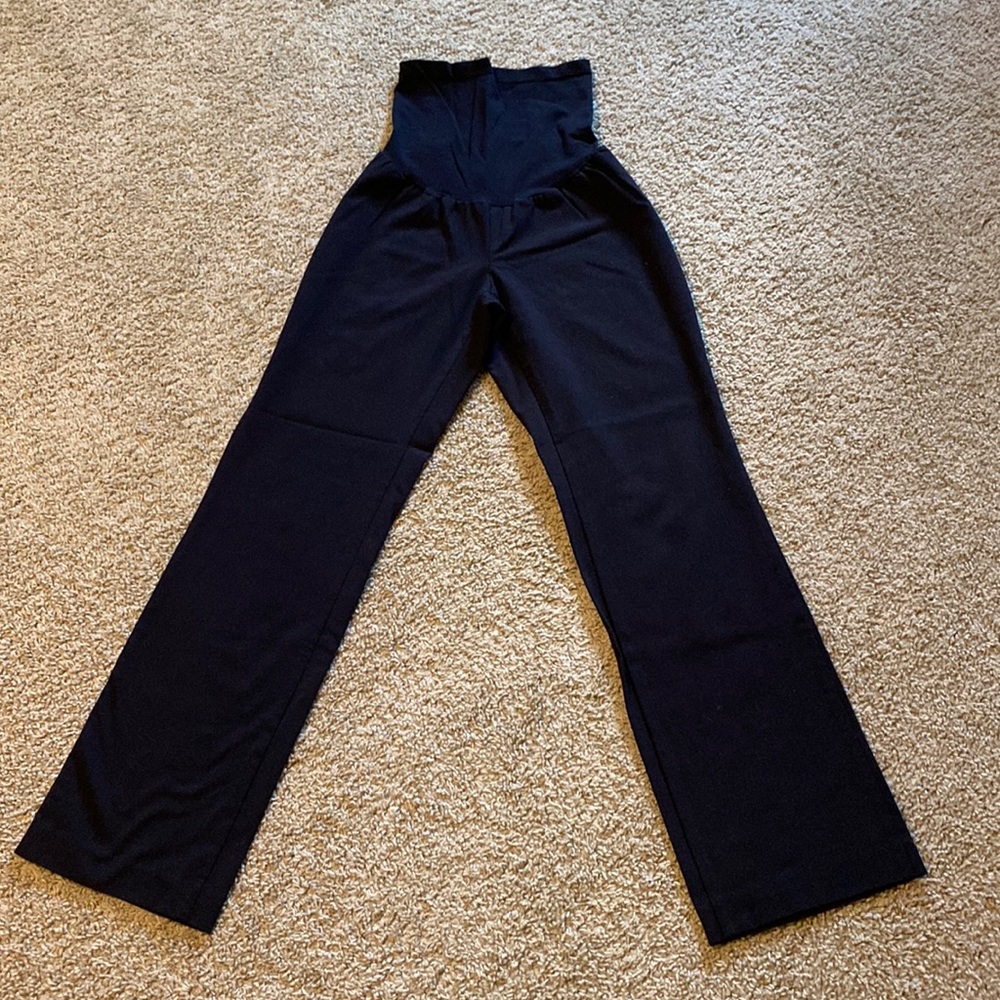 Black dress maternity pants